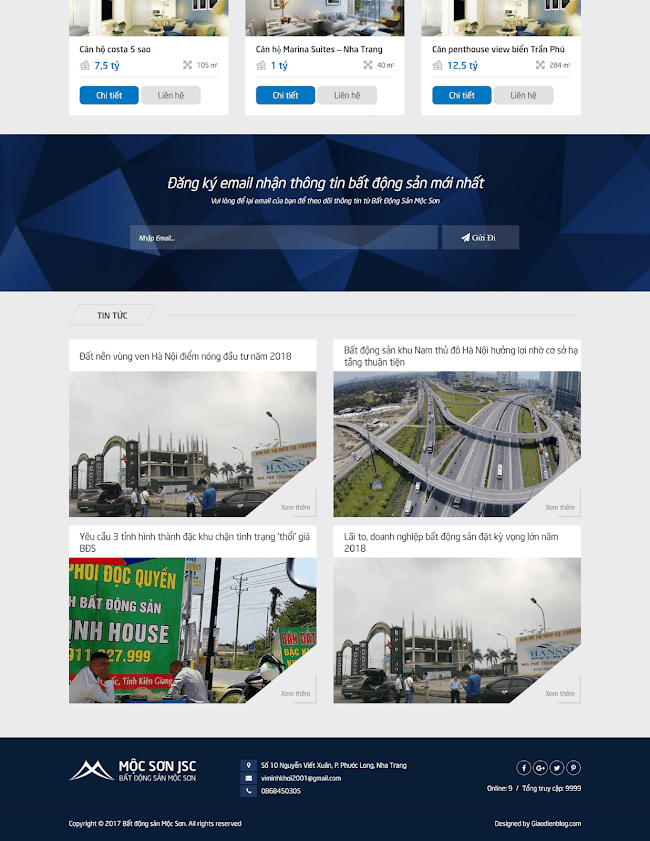 Template blogspot bất động sản đẹp chuẩn seo